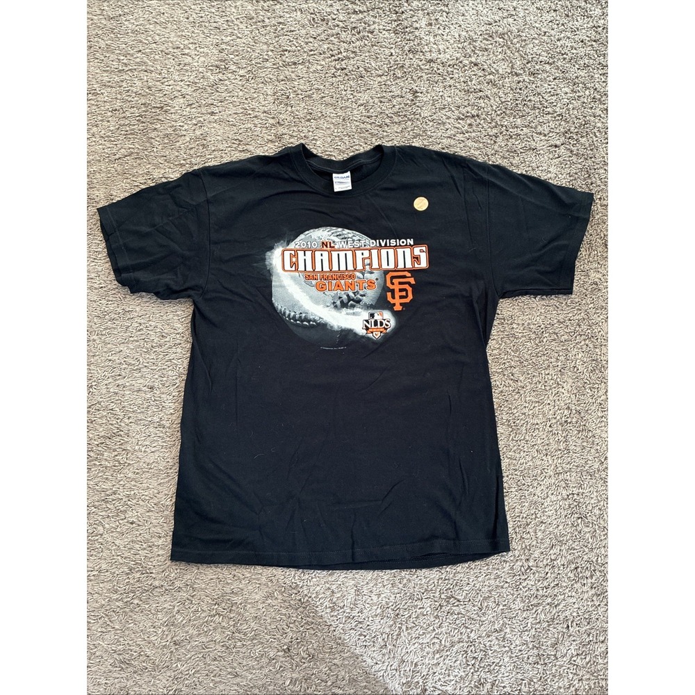 San Francisco Giants 2010 World Series Champions Black Large L T Shirt